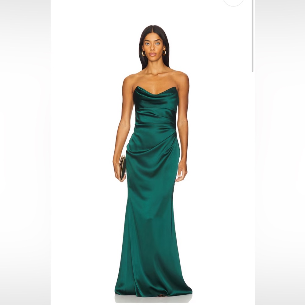 NWT Katie May Taylor Long Gown in Rainforest Green (XS)